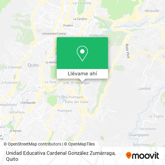 Mapa de Unidad Educativa Cardenal González Zumárraga