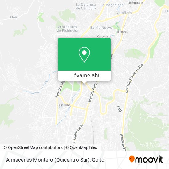 Mapa de Almacenes Montero (Quicentro Sur)