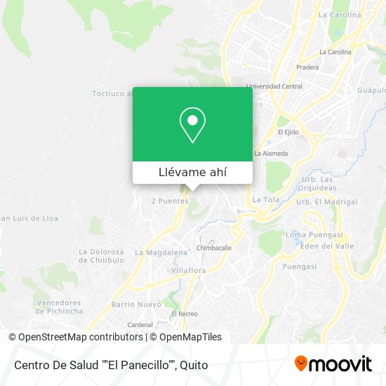 Mapa de Centro De Salud ""El Panecillo""