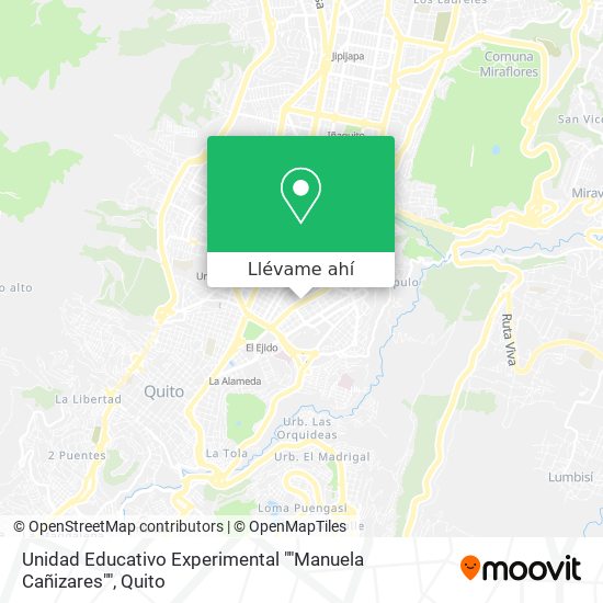 Mapa de Unidad Educativo Experimental ""Manuela Cañizares""