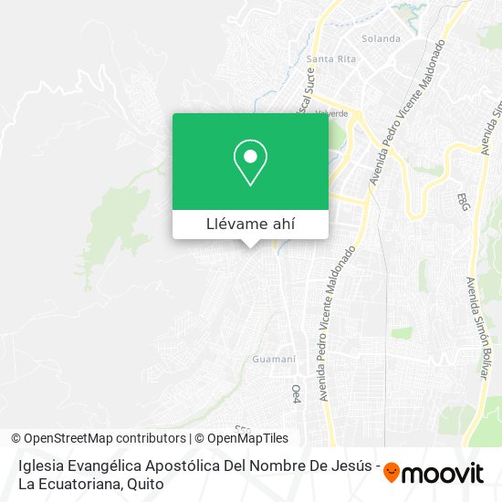 Mapa de Iglesia Evangélica Apostólica Del Nombre De Jesús - La Ecuatoriana