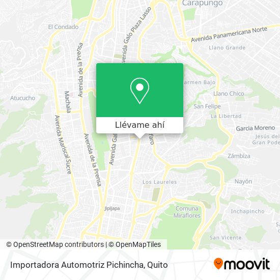 Mapa de Importadora Automotriz Pichincha