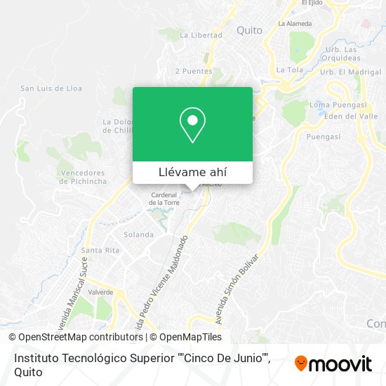 Mapa de Instituto Tecnológico Superior ""Cinco De Junio""