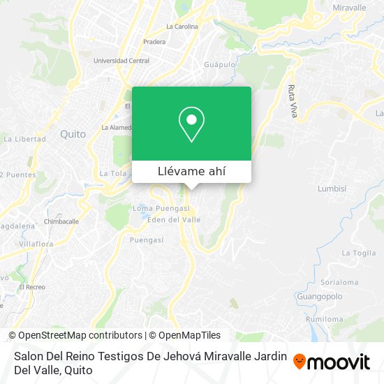 Mapa de Salon Del Reino Testigos De Jehová Miravalle Jardin Del Valle