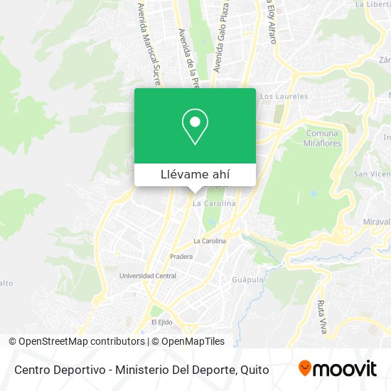 Mapa de Centro Deportivo - Ministerio Del Deporte