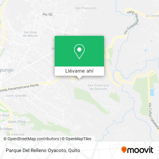 Mapa de Parque Del Relleno Oyacoto