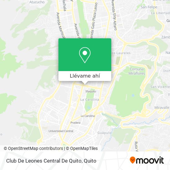 Mapa de Club De Leones Central De Quito