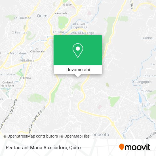 Mapa de Restaurant Maria Auxiliadora, S Calle 8F Quito