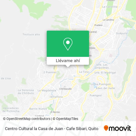 Mapa de Centro Cultural la Casa de Juan - Cafe Sibari