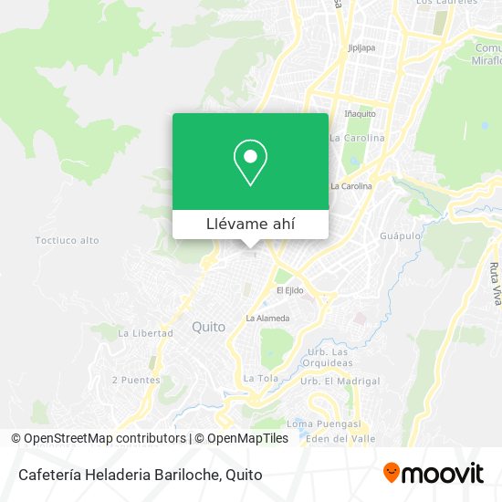 Mapa de Cafetería Heladeria Bariloche