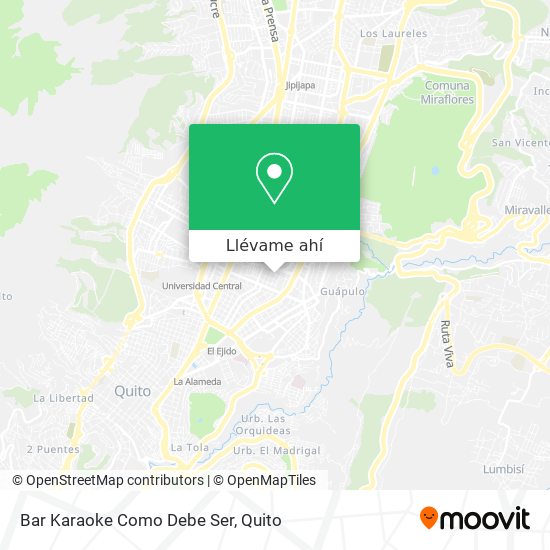 Mapa de Bar Karaoke Como Debe Ser