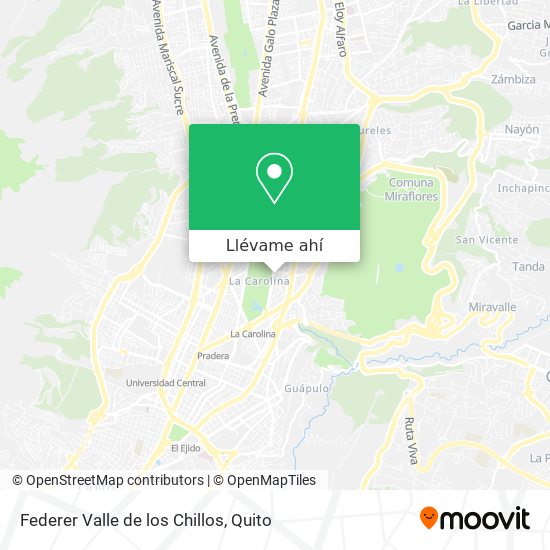 Mapa de Federer Valle de los Chillos