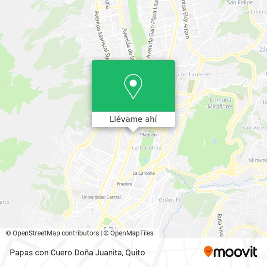 Mapa de Papas con Cuero Doña Juanita