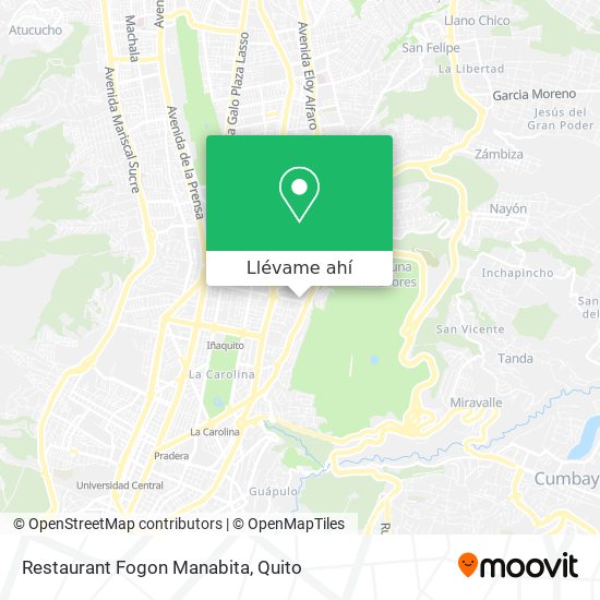 Mapa de Restaurant Fogon Manabita