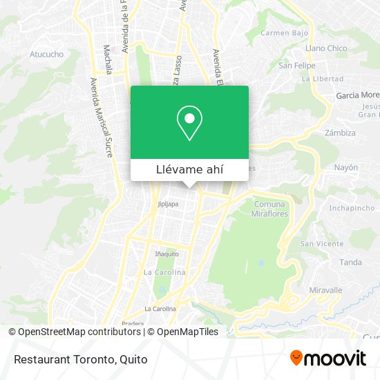 Mapa de Restaurant Toronto