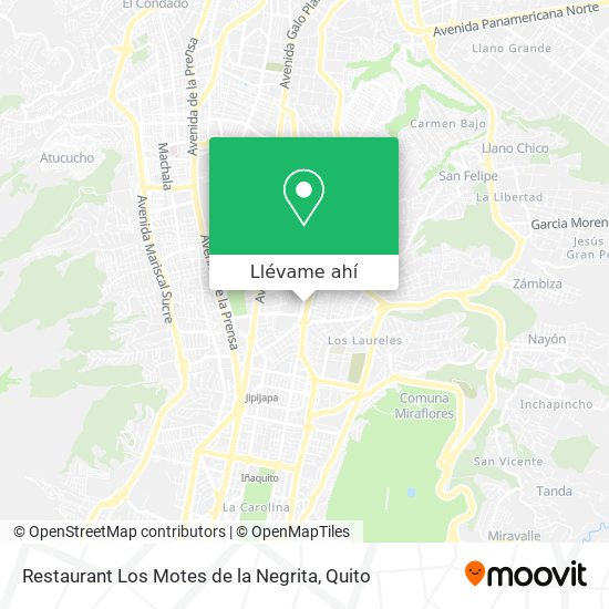 Mapa de Restaurant Los Motes de la Negrita