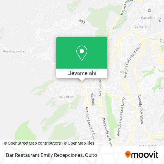 Mapa de Bar Restaurant Emily Recepciones