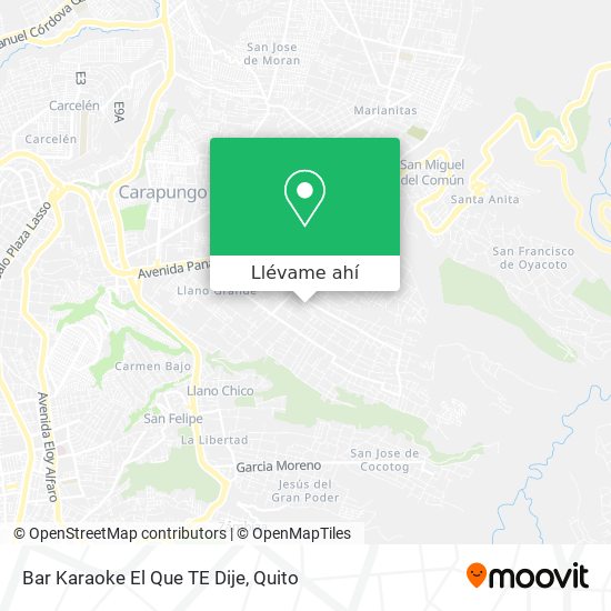 Mapa de Bar Karaoke El Que TE Dije