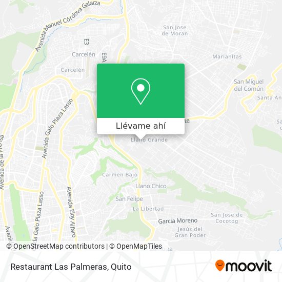 Mapa de Restaurant Las Palmeras