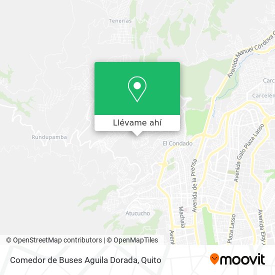 Cómo llegar a Comedor de Buses Aguila Dorada en Quito en Autobús?