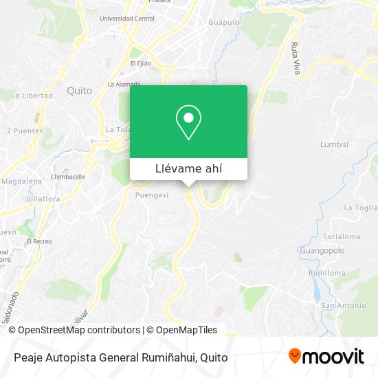 Mapa de Peaje Autopista General Rumiñahui