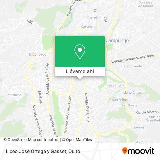 Mapa de Liceo José Ortega y Gasset