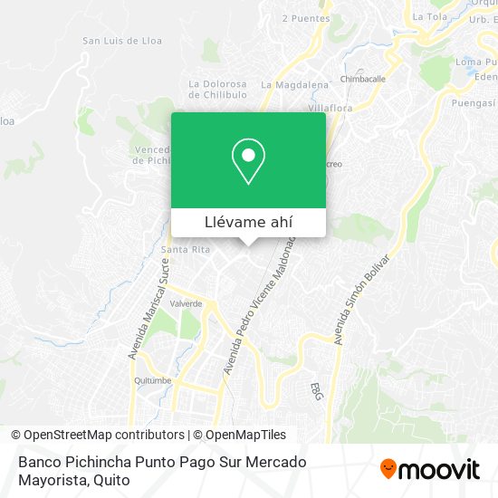 Mapa de Banco Pichincha Punto Pago Sur Mercado Mayorista