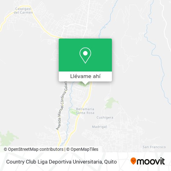 Mapa de Country Club Liga Deportiva Universitaria