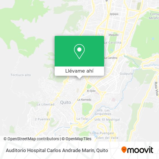 Mapa de Auditorio Hospital Carlos Andrade Marín