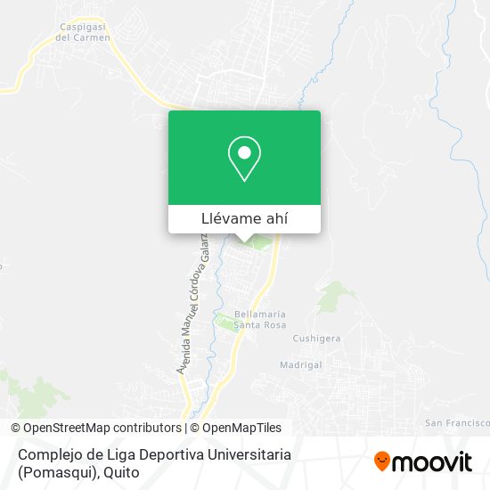Mapa de Complejo de Liga Deportiva Universitaria (Pomasqui)
