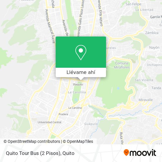 Mapa de Quito Tour Bus (2 Pisos)