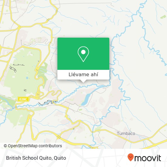 Mapa de British School Quito