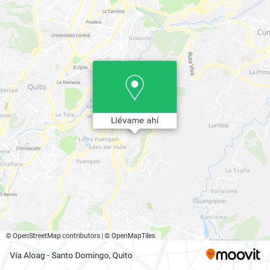 Mapa de Vía Aloag - Santo Domingo