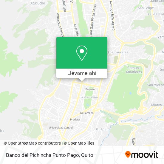Mapa de Banco del Pichincha Punto Pago