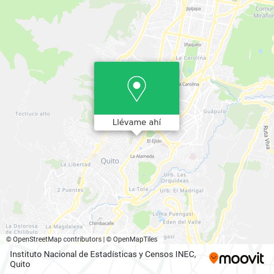 Mapa de Instituto Nacional de Estadísticas y Censos INEC