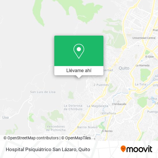 Mapa de Hospital Psiquiátrico San Lázaro