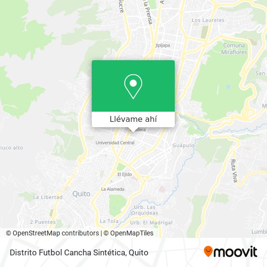 Mapa de Distrito Futbol Cancha Sintética