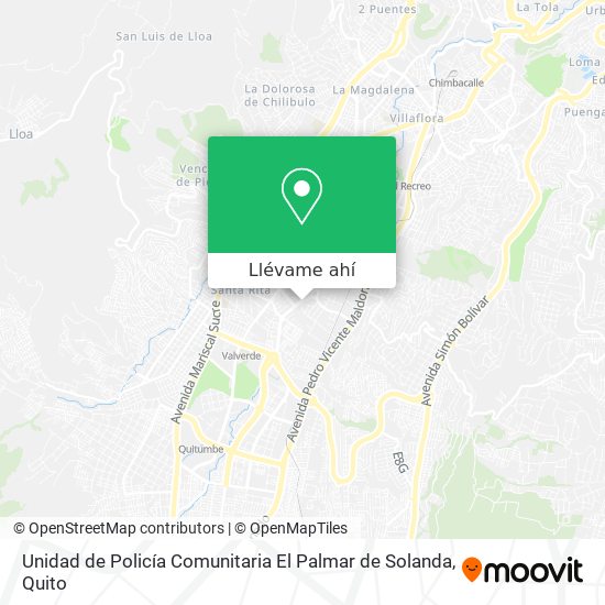 Mapa de Unidad de Policía Comunitaria  El Palmar de Solanda