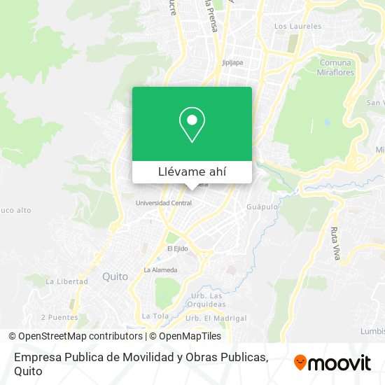 Mapa de Empresa Publica de Movilidad y Obras Publicas