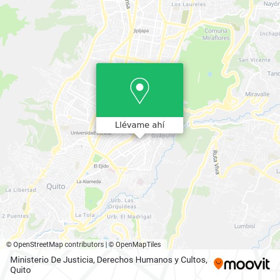 Mapa de Ministerio De Justicia, Derechos Humanos y Cultos