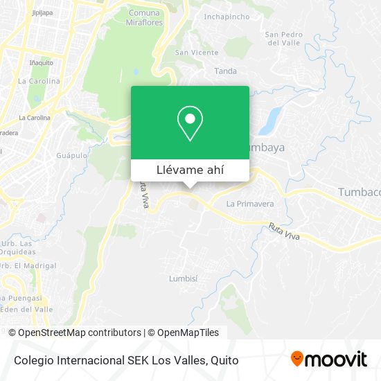 Mapa de Colegio Internacional SEK Los Valles