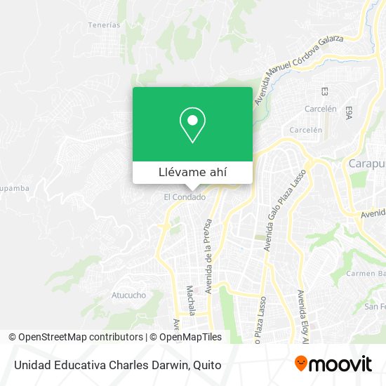 Mapa de Unidad Educativa Charles Darwin