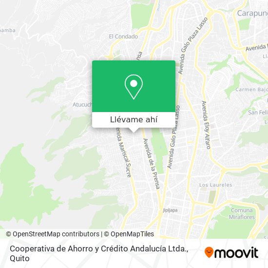 Mapa de Cooperativa de Ahorro y Crédito Andalucía Ltda.