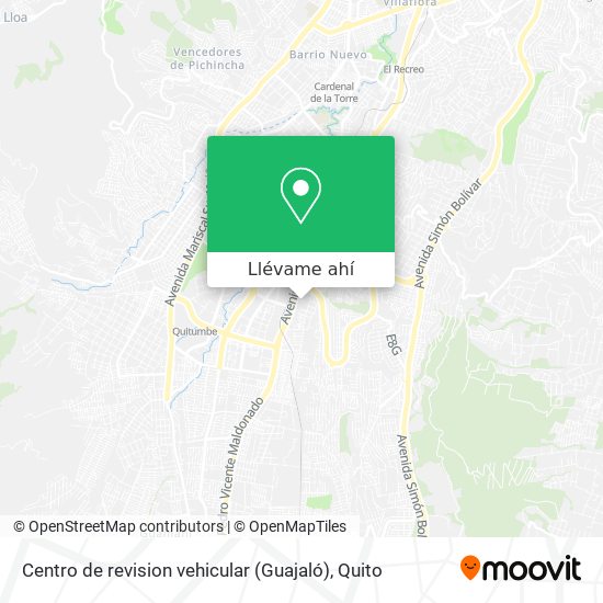 Mapa de Centro de revision vehicular (Guajaló)