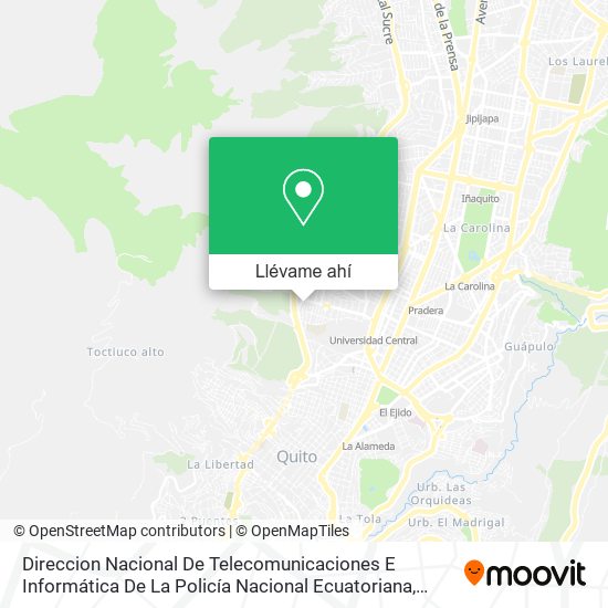 Mapa de Direccion Nacional De Telecomunicaciones E Informática De La Policía Nacional Ecuatoriana