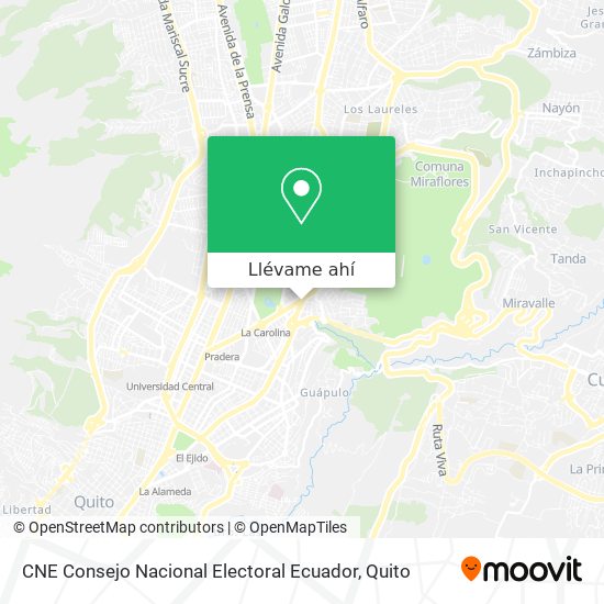 Mapa de CNE Consejo Nacional Electoral Ecuador