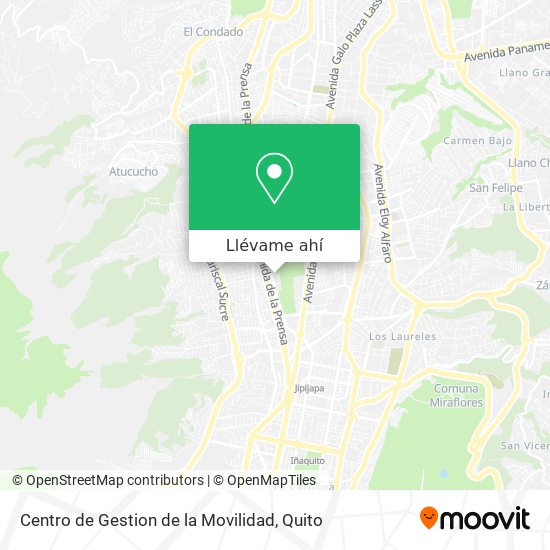 Mapa de Centro de Gestion de la Movilidad