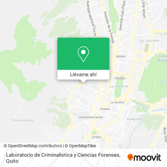 Mapa de Laboratorio de Criminalistica y Ciencias Forenses