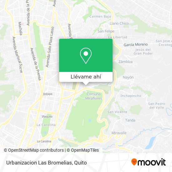 Mapa de Urbanizacion Las Bromelias