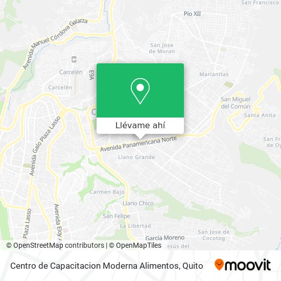 Mapa de Centro de Capacitacion Moderna Alimentos